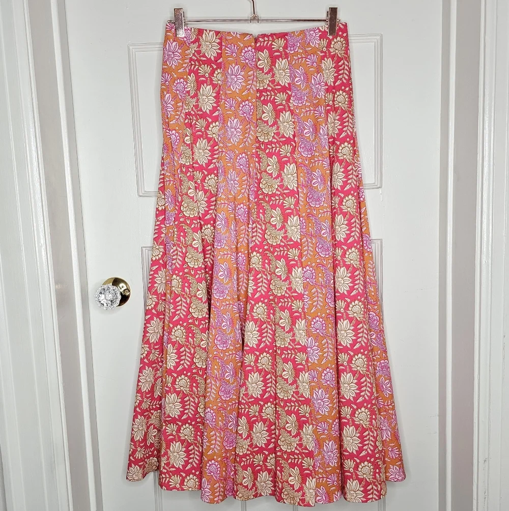 Figue Hayden Printed Skirt - Batik Floral Raspberry